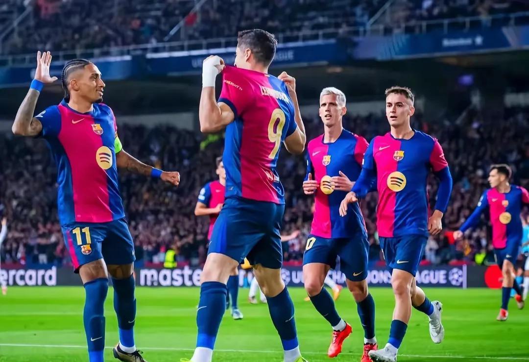 巴塞罗那队一路领先风采